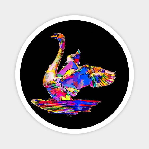 Flapping swan Magnet by Koen Design